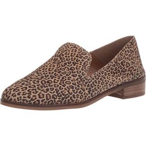 Lucky Brand Cahill Crashback Leopard Animal Print Slip On Leather Loafer 8.5M